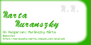 marta muranszky business card